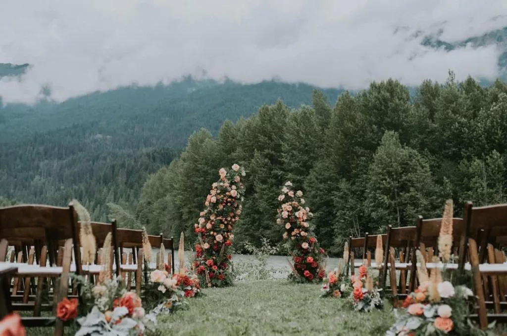 Wedding arch florals